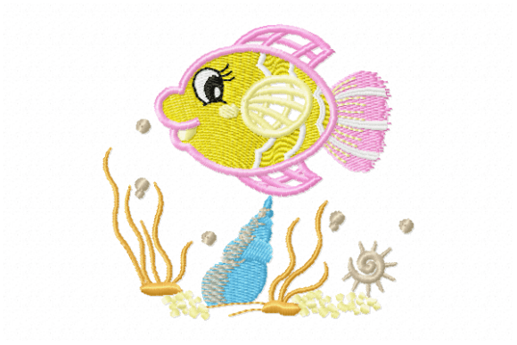 Download Fish Embroidery Design - Fish Collection
