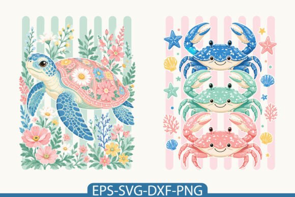 Download Sea Turtle &amp; Crab SVG Bundle, Summer SVG - Crab svg Collection