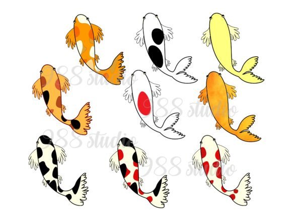 Download Koi Fish Png Fishes Clip Art Bundle - Fish Collection