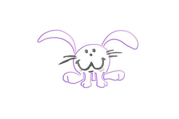 Download Smiling Bunny Contour - Contour Collection