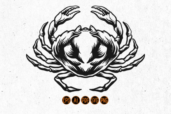 Download Silhouette Crab SVG Isolated Clipart - Crab svg Collection