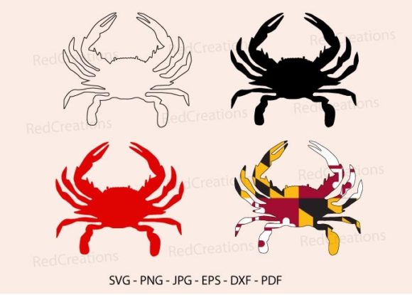 Download Maryland Flag Crab Svg, Animal - Crab svg Collection