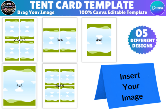Download Tent Card Canva Editable Template - Tent Collection